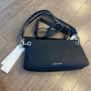 Calvin Klein Raya Double Handle Crossbody - black